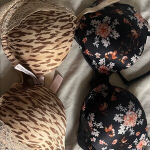 Victoria's Secret Animal Print and Floral Bras